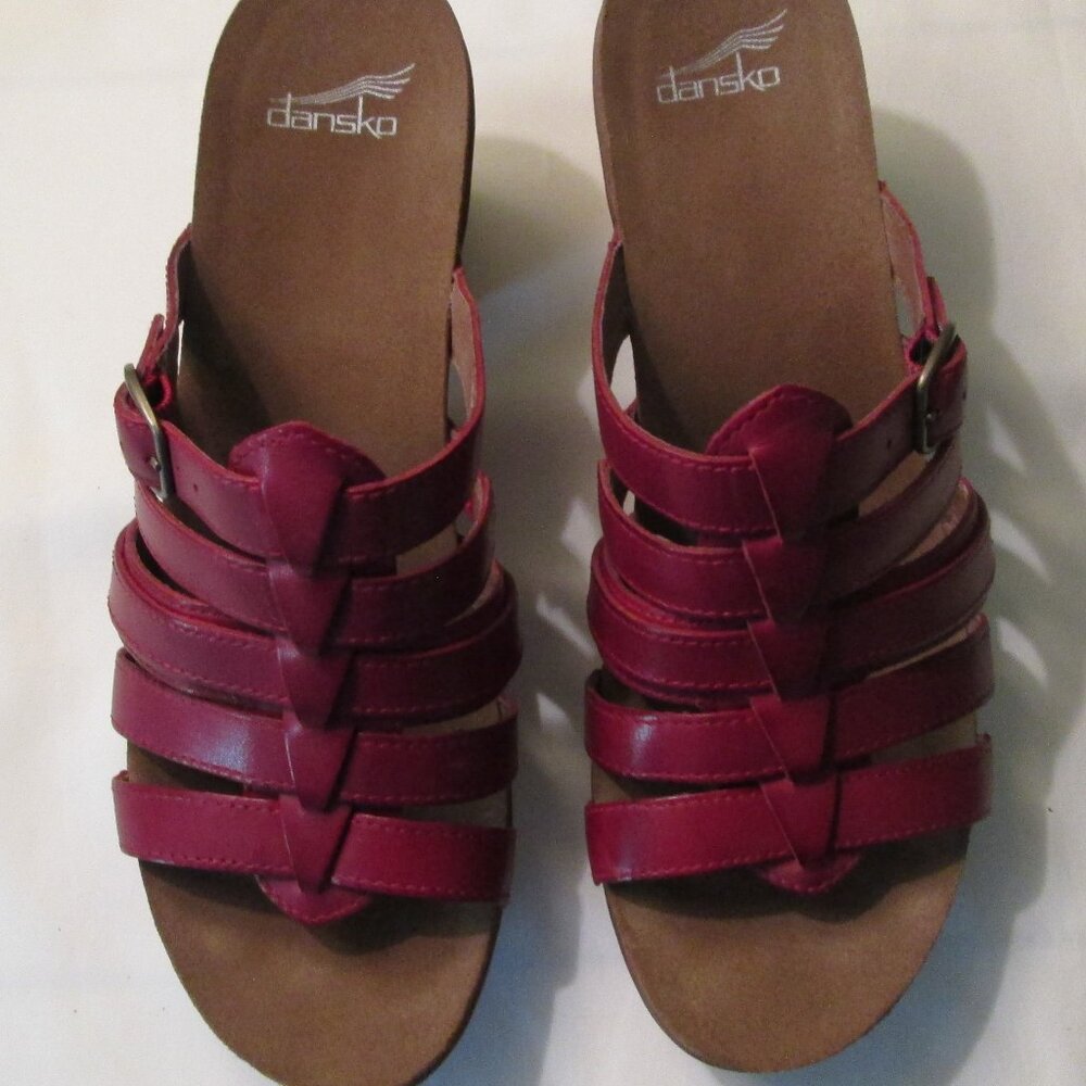 Dansko Dina Sandals, Size 41, Red, Excellent Condition 9551041500